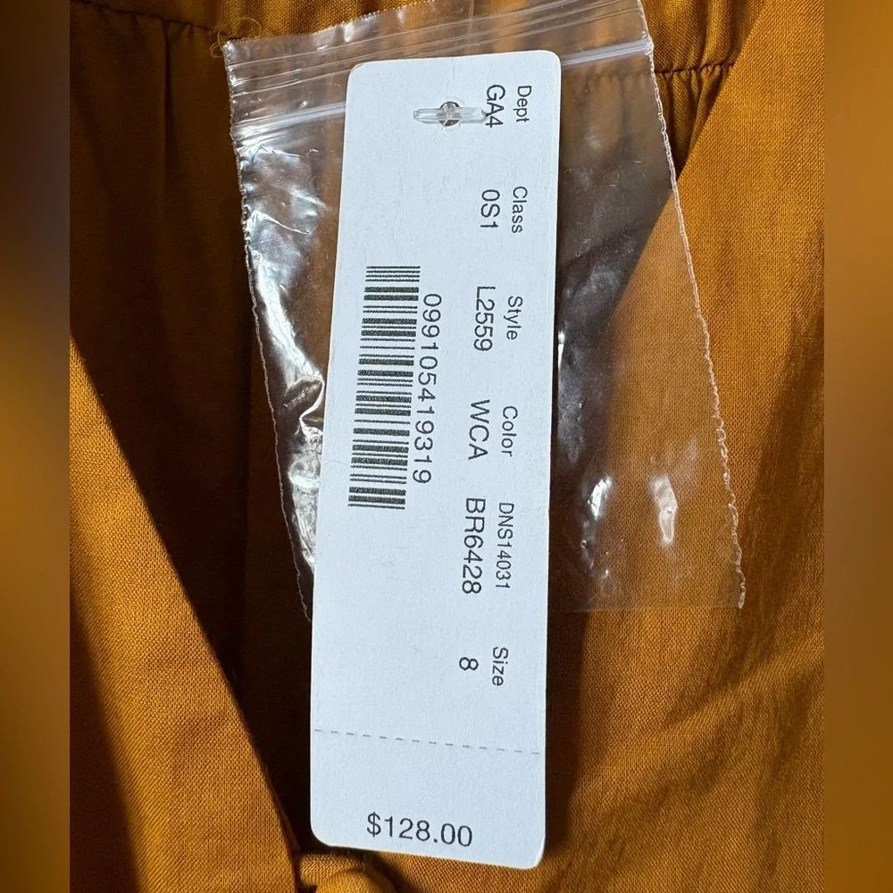 NWT J. Crew Mustard Midi Dress with Ruffles, Point Sur brand